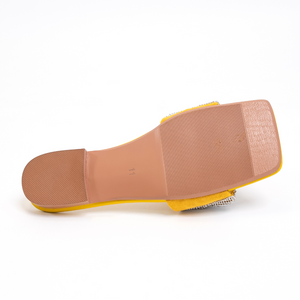 
                  
                    Load image into Gallery viewer, Dasia Women&amp;#39;s Sandals - Glitter Foot Strap - Open Toe - Flat Heel
                  
                