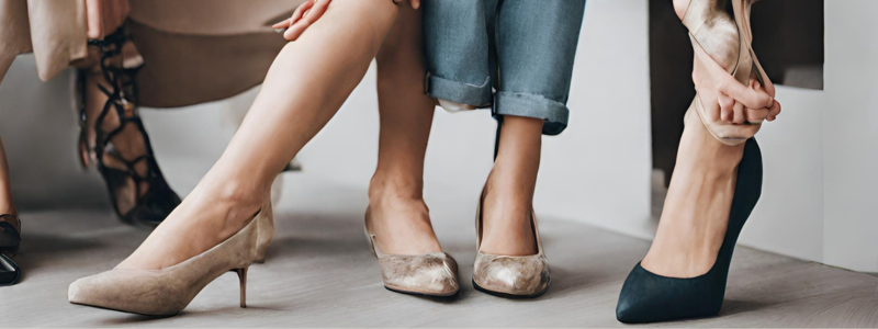 ladies feet in large size shoes