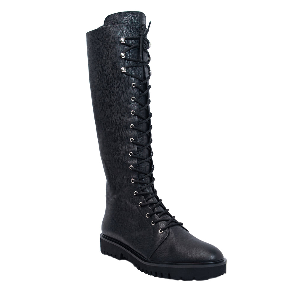 Delton Women’s Boots - Rhinestone Detail - Lug Sole - Full Zipper