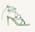 Jonelle 4 Vegan Sage Strappy Sandal 4" Stiletto Standard and Wide