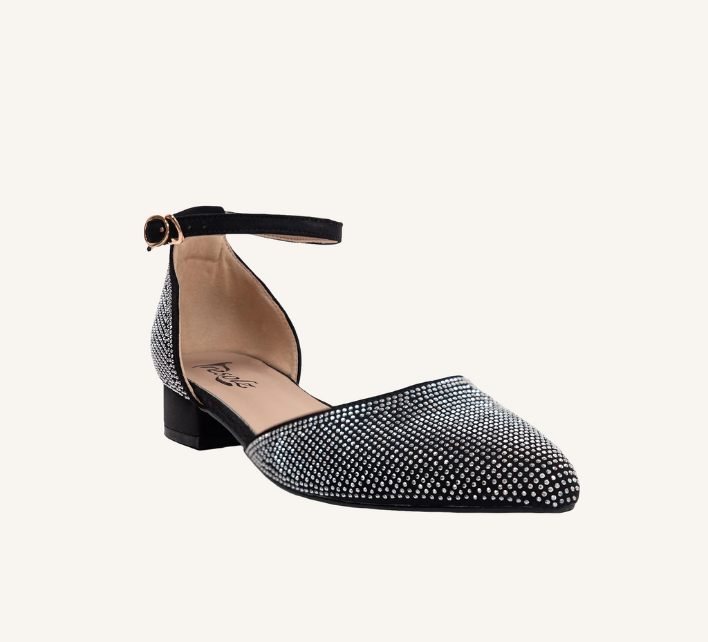 Debbie Women’s Dress Shoes - Rhinstone – 1" Heel