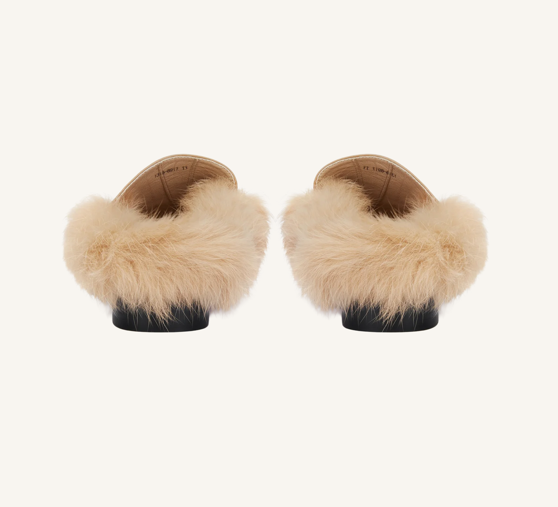 Hillary Women's Mules - Fur Trim - Leather - Flat Heel