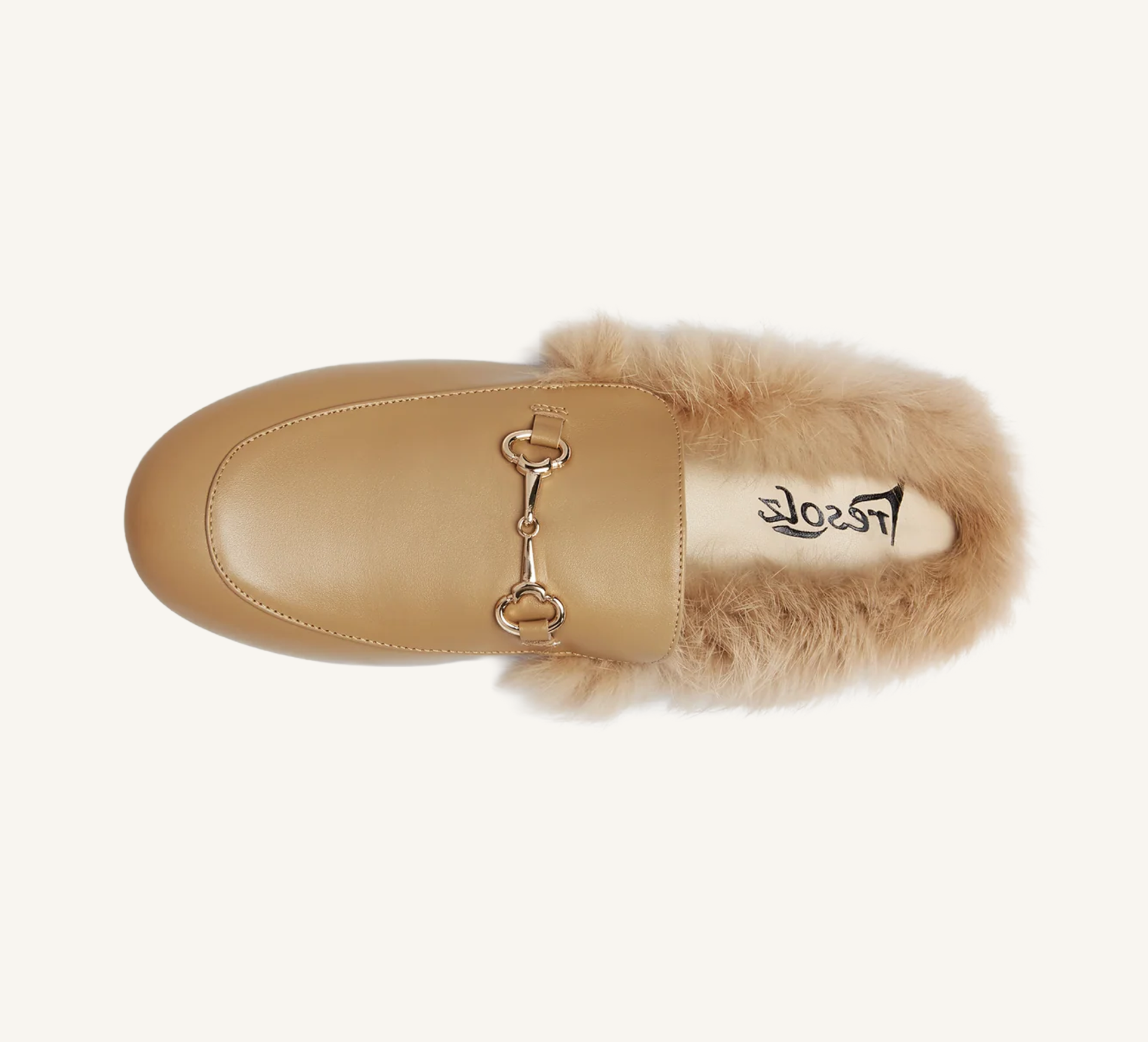 Hillary Women's Mules - Fur Trim - Leather - Flat Heel