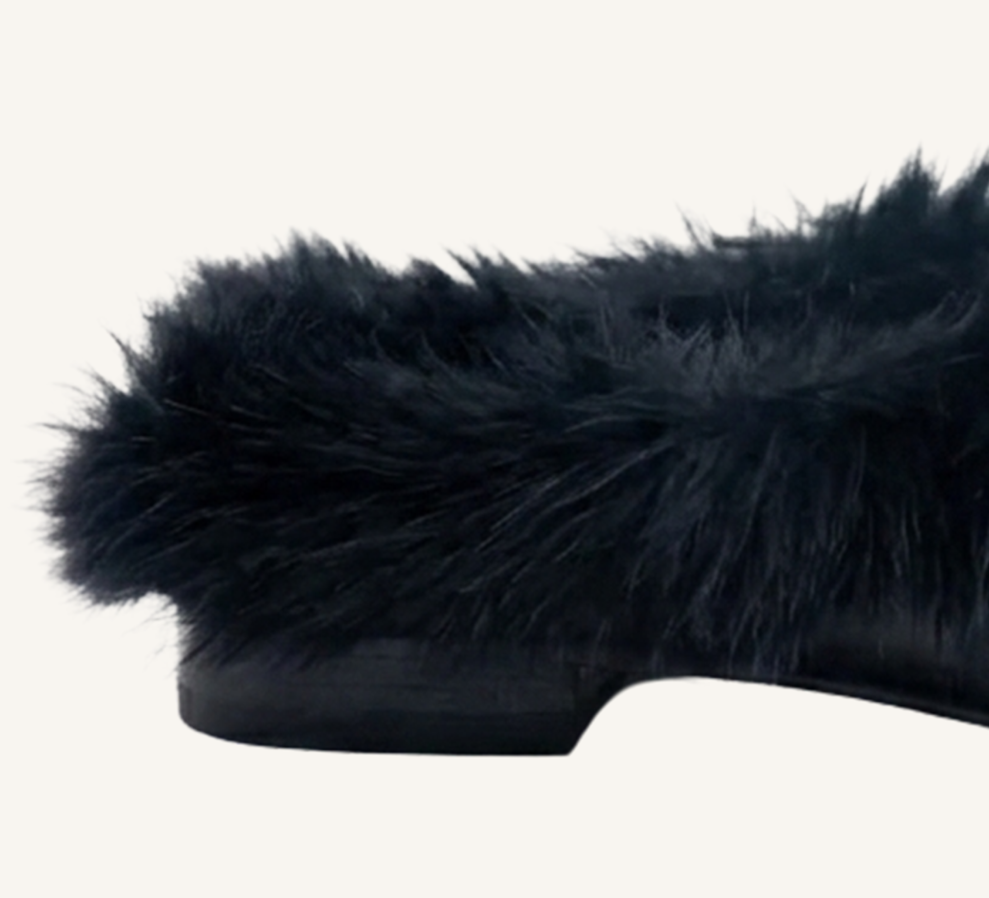 Hillary Women's Mules - Fur Trim - Leather - Flat Heel