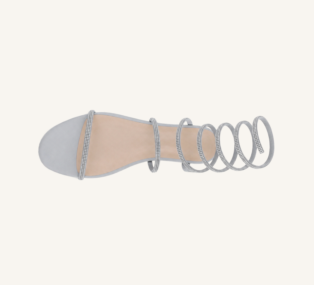 Julian Women’s Sandals - Spiral Strap – Flat Heel – Open Toe