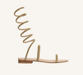 Julian Women’s Sandals - Spiral Strap – Flat Heel – Open Toe