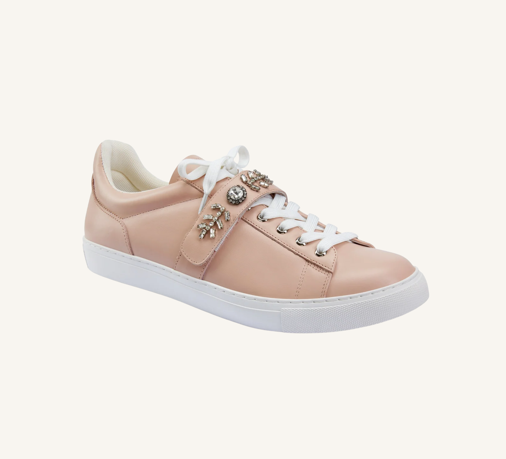 Gabby Dress Sneaker - Crystal Detailing - Cup Sole - Leather