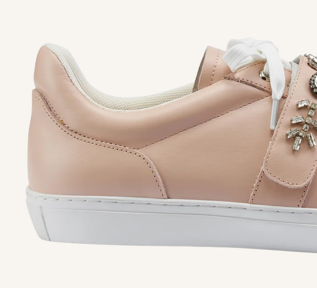 Gabby Dress Sneaker - Crystal Detailing - Cup Sole - Leather