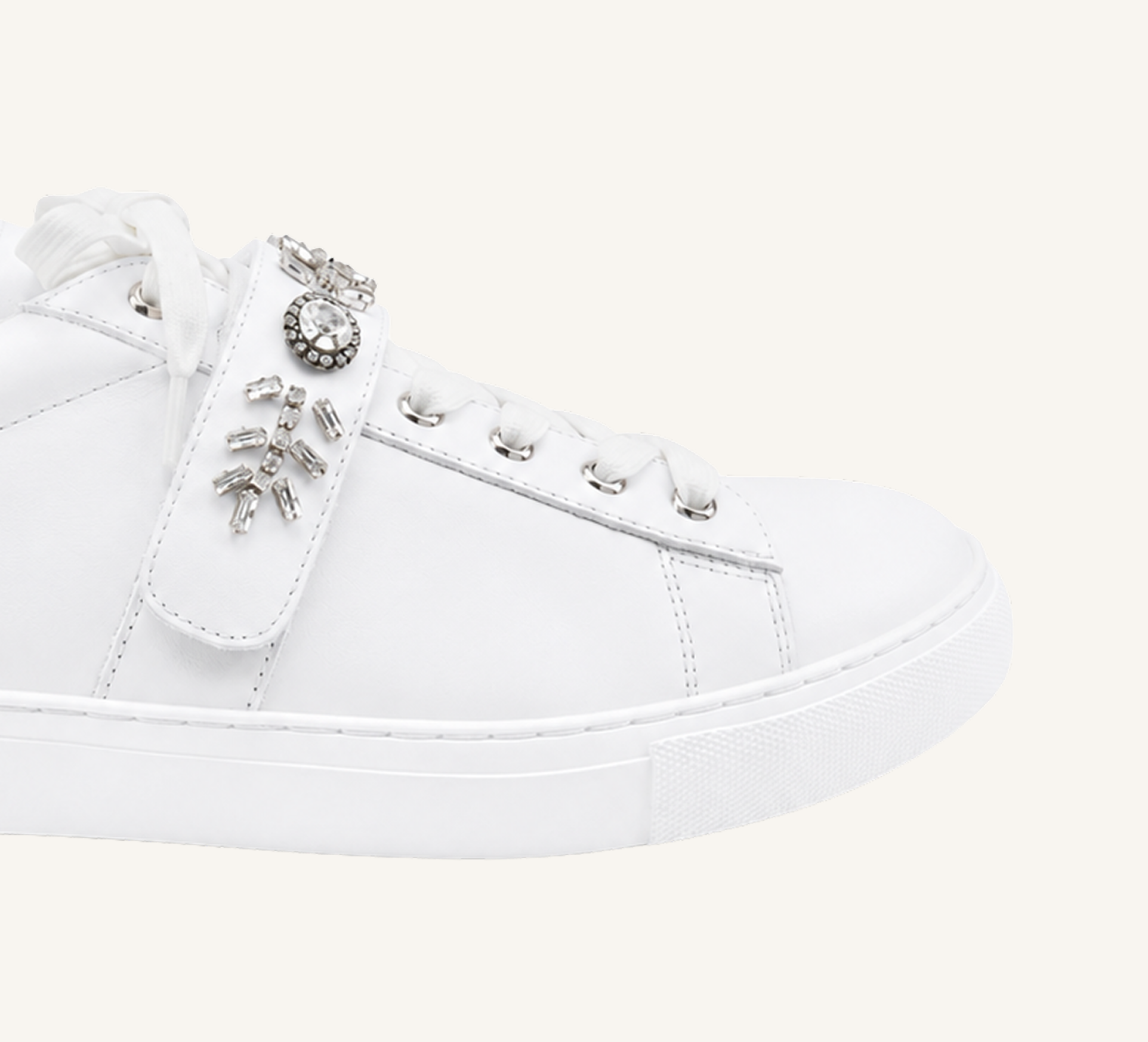 Gabby Dress Sneaker - Crystal Detailing - Cup Sole - Leather