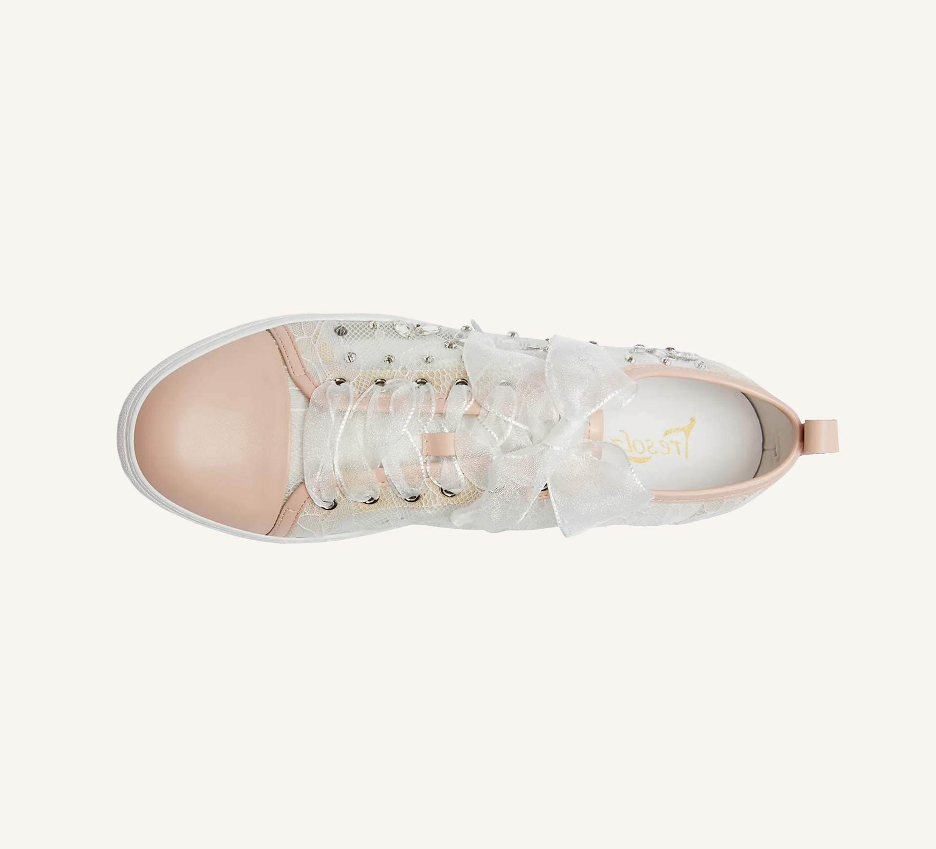 Hopey Women’s Bridal Sneaker - Rhinestone - Lace