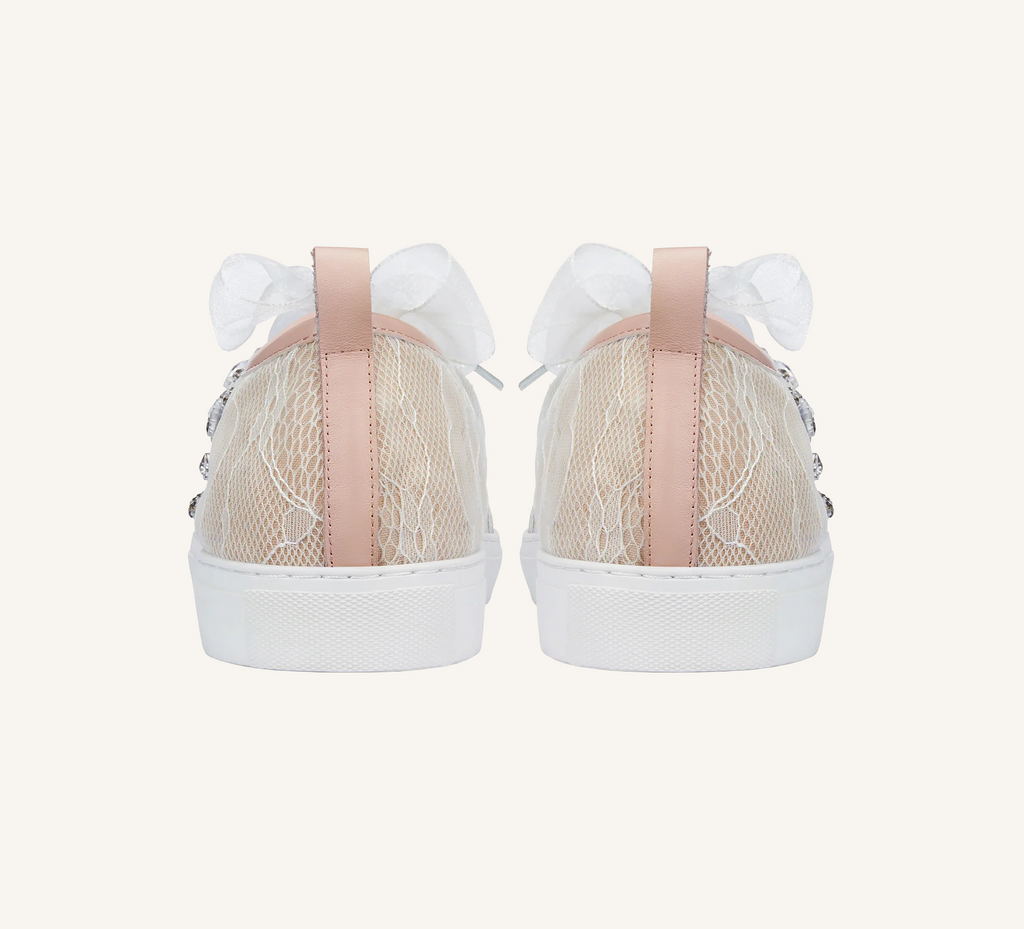 Hopey Women’s Bridal Sneaker - Rhinestone - Lace