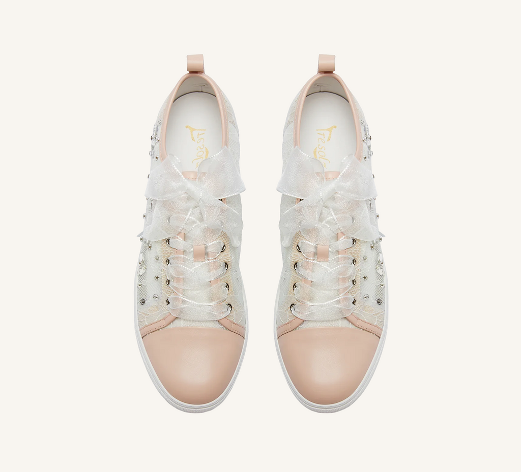 Hopey Women’s Bridal Sneaker - Rhinestone - Lace