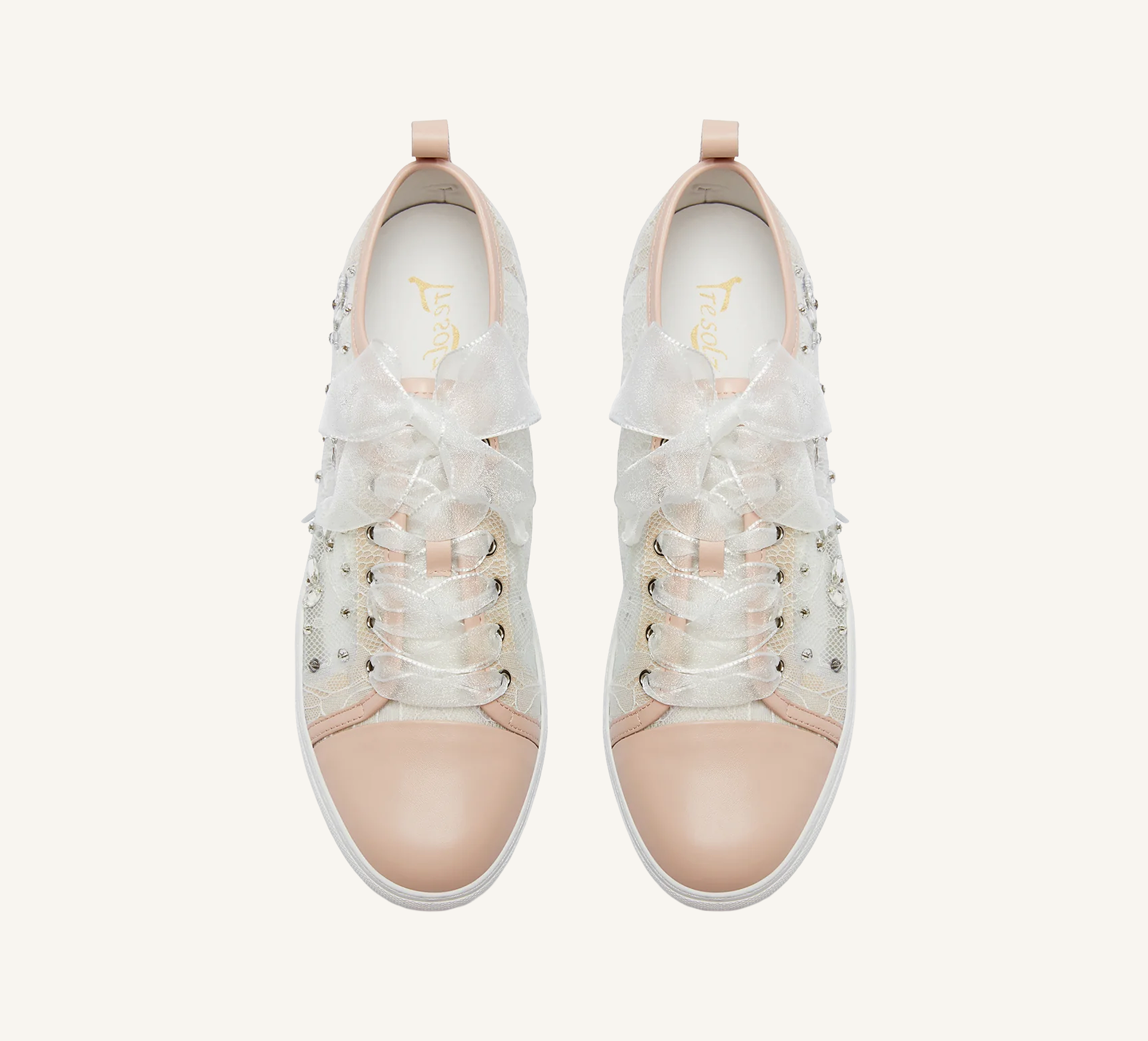 Hopey Women’s Bridal Sneaker - Rhinestone - Lace