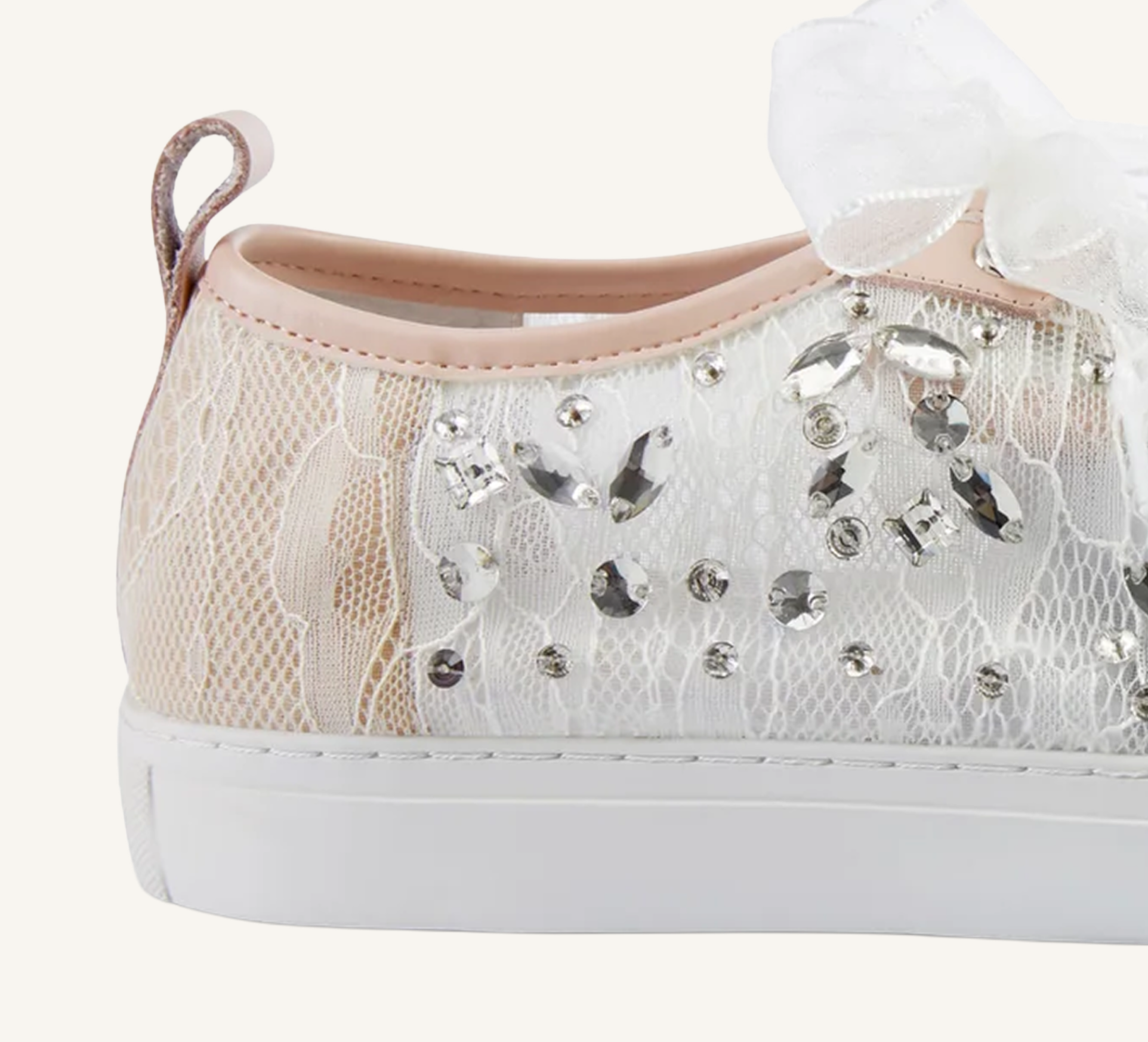 Hopey Women’s Bridal Sneaker - Rhinestone - Lace