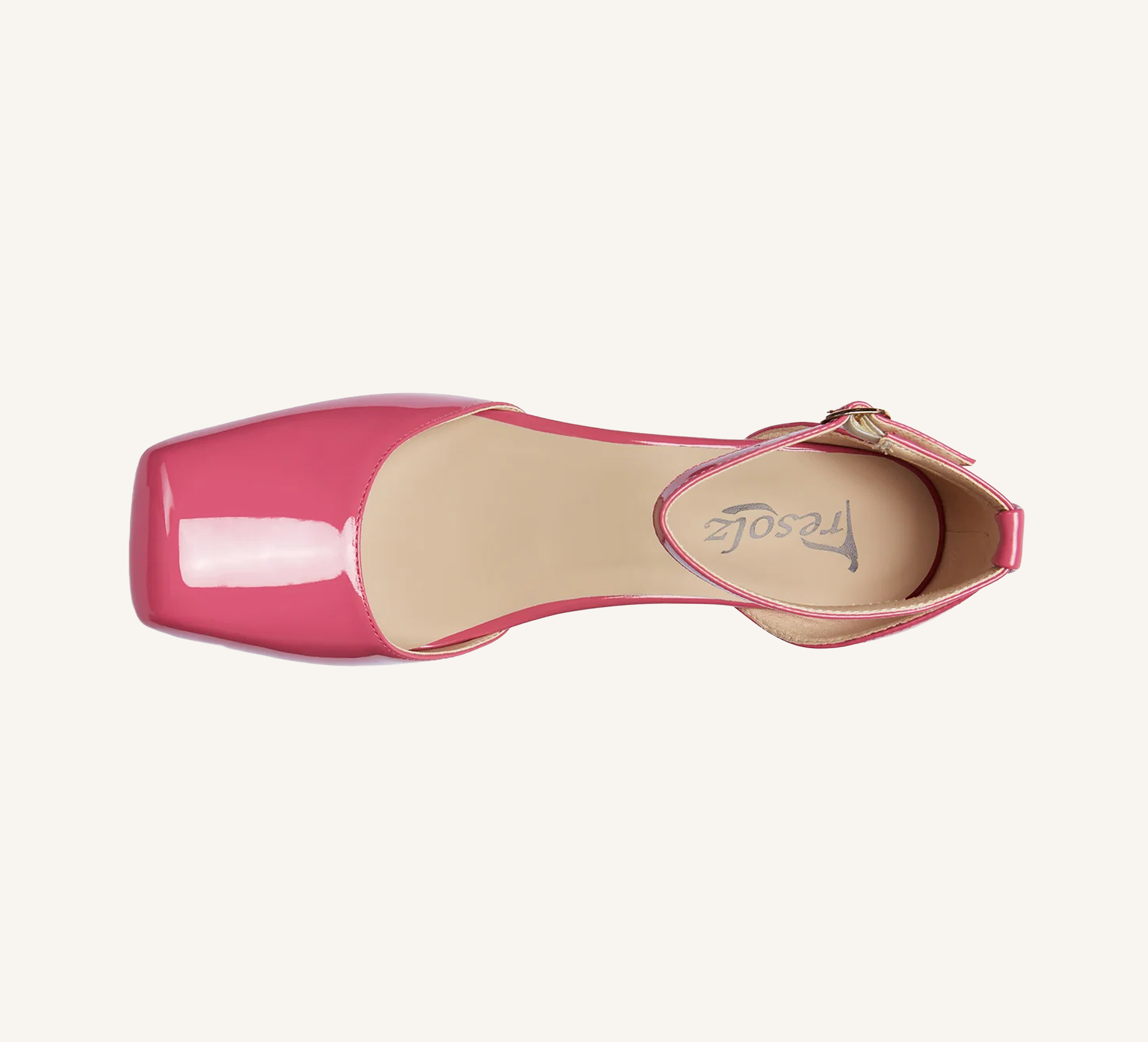 Marie Women’s Block Heel - Ankle Strap - 2” Heel - Square Toe