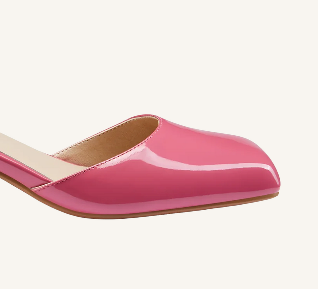 Marie Women’s Block Heel - Ankle Strap - 2” Heel - Square Toe