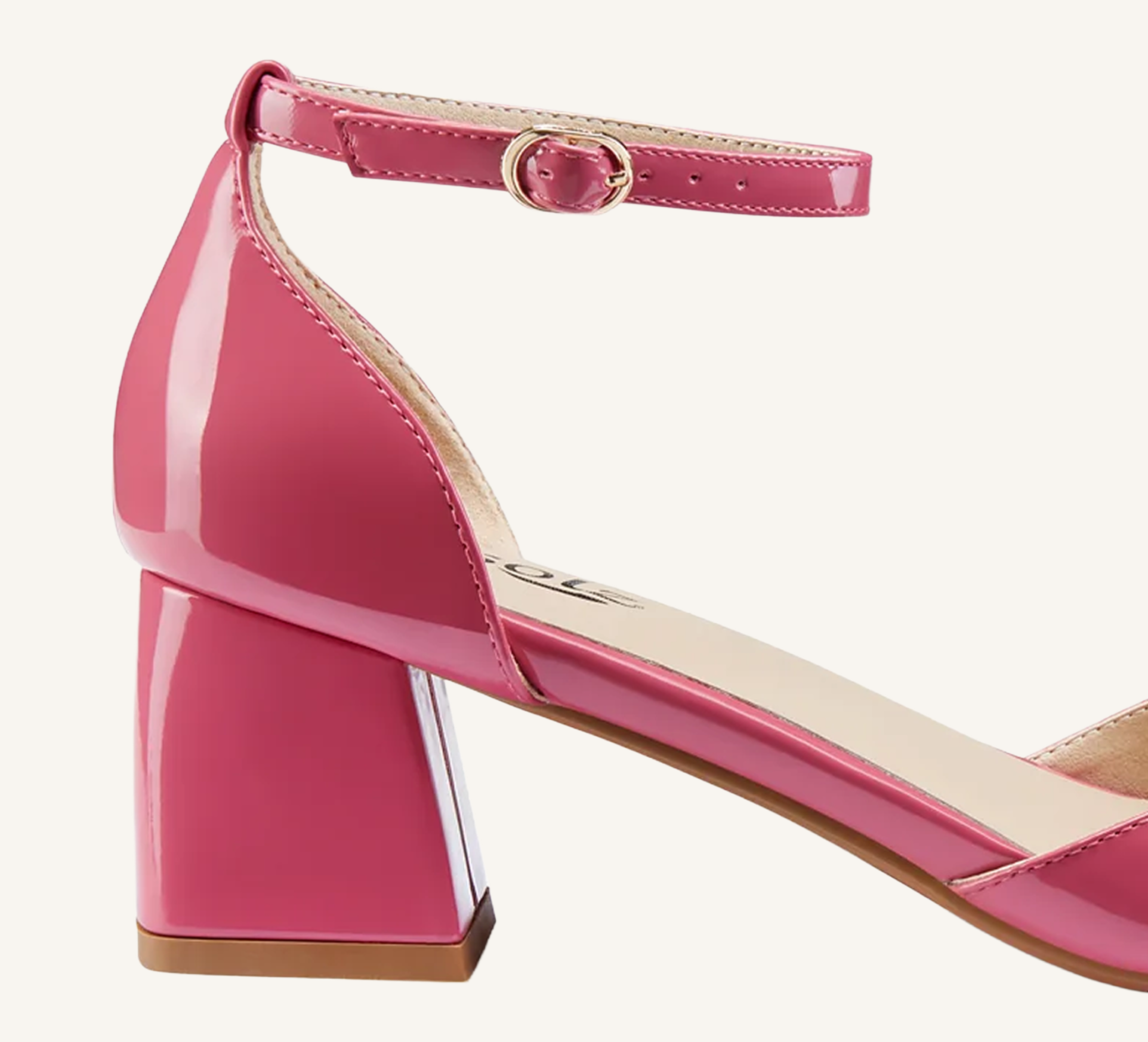 Marie Women’s Block Heel - Ankle Strap - 2” Heel - Square Toe