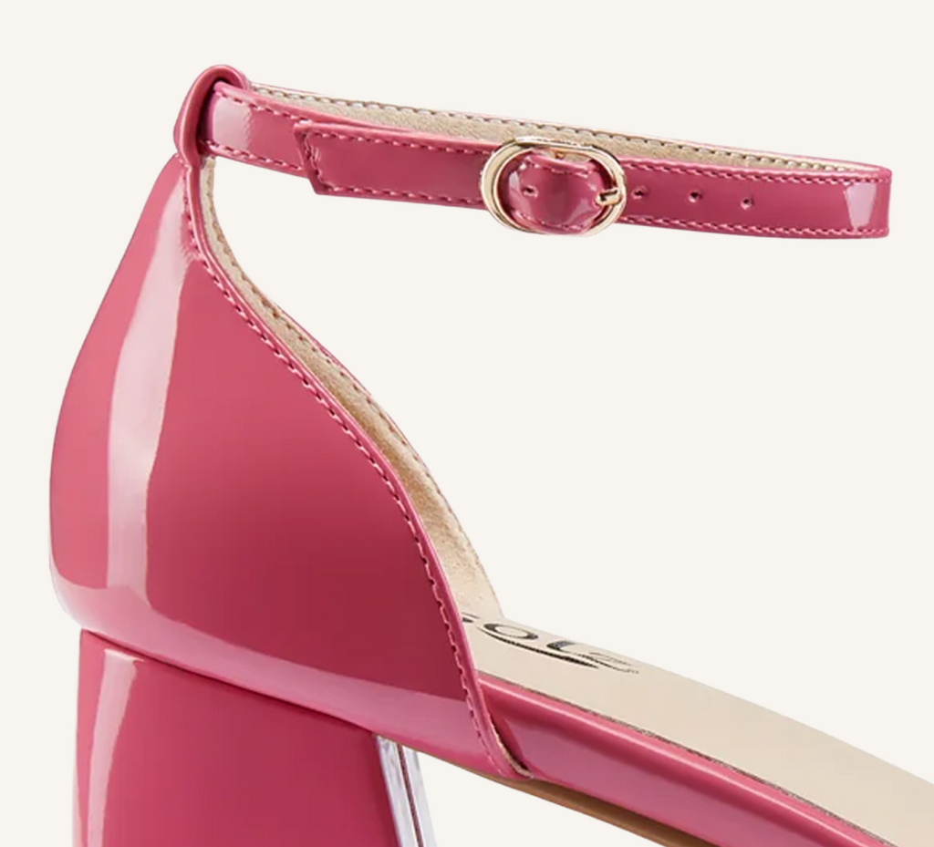 Marie Women’s Block Heel - Ankle Strap - 2” Heel - Square Toe