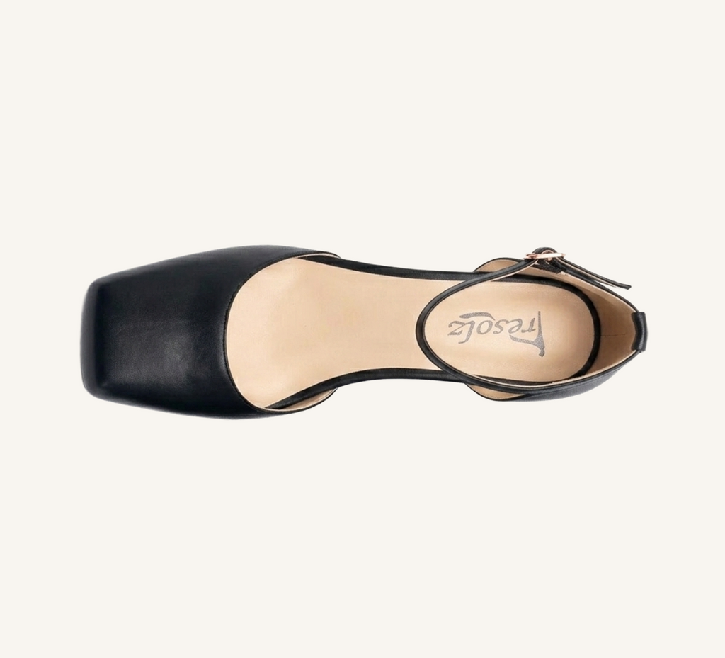 Marie Women’s Block Heel - Ankle Strap - 2” Heel - Square Toe