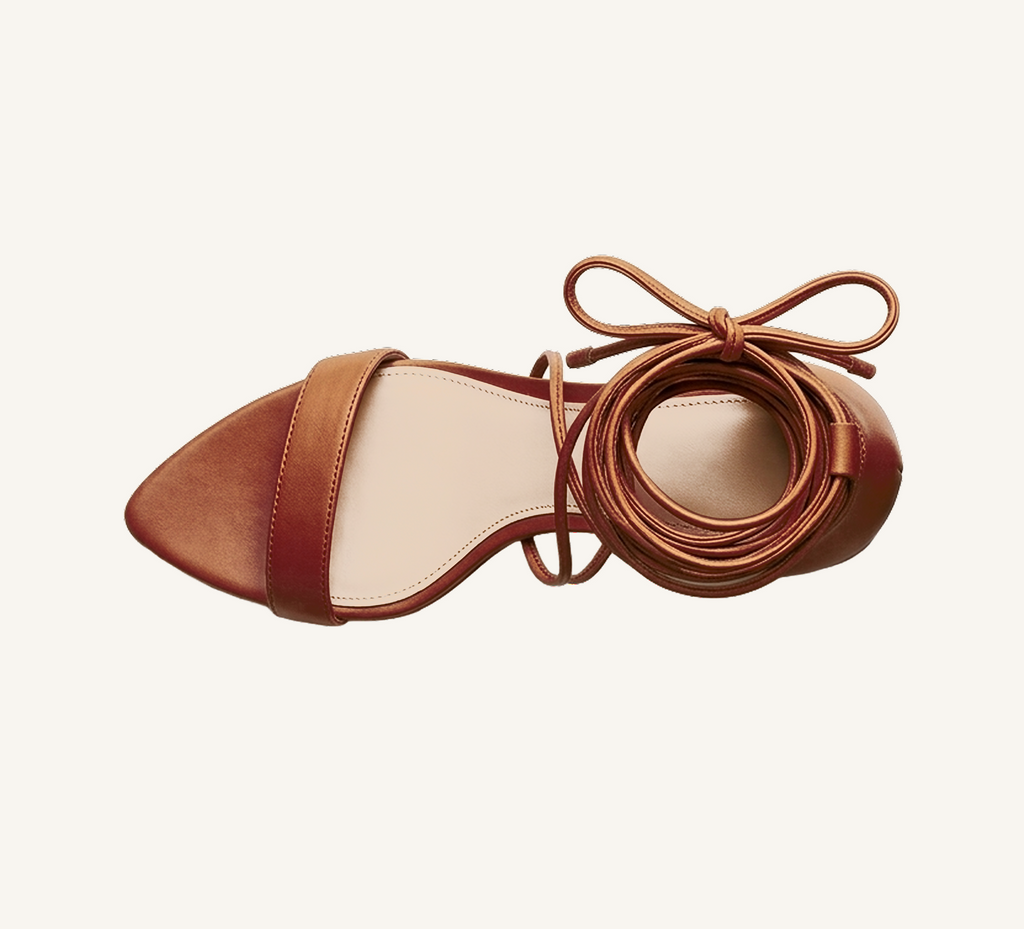 Claudine Sandals  - Pointed Toe - 3" Block Heel - Strappy