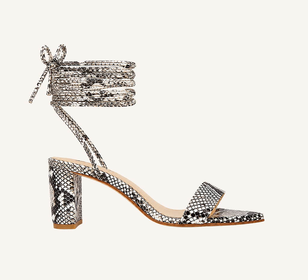 Claudine Sandals  - Pointed Toe - 3" Block Heel - Strappy