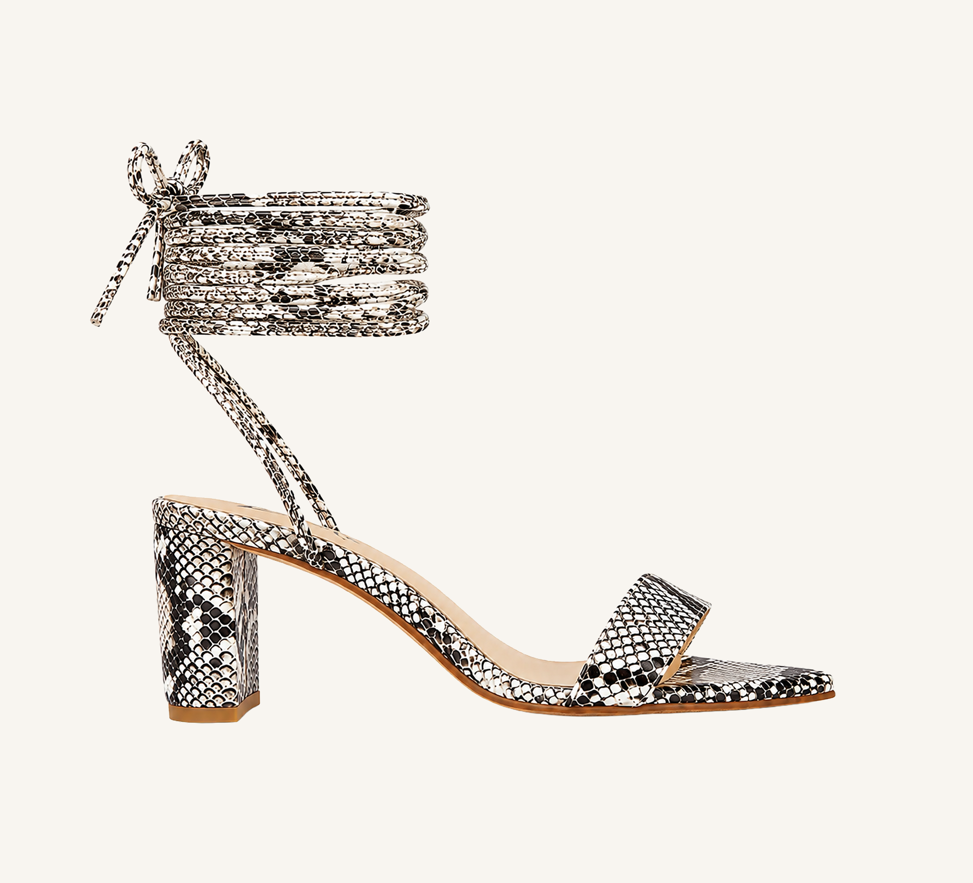 Claudine Sandals  - Pointed Toe - 3" Block Heel - Strappy
