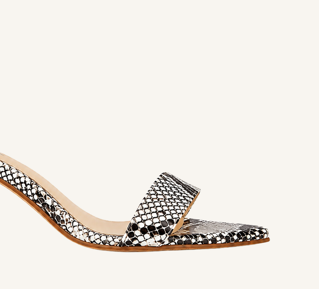 Claudine Sandals  - Pointed Toe - 3" Block Heel - Strappy