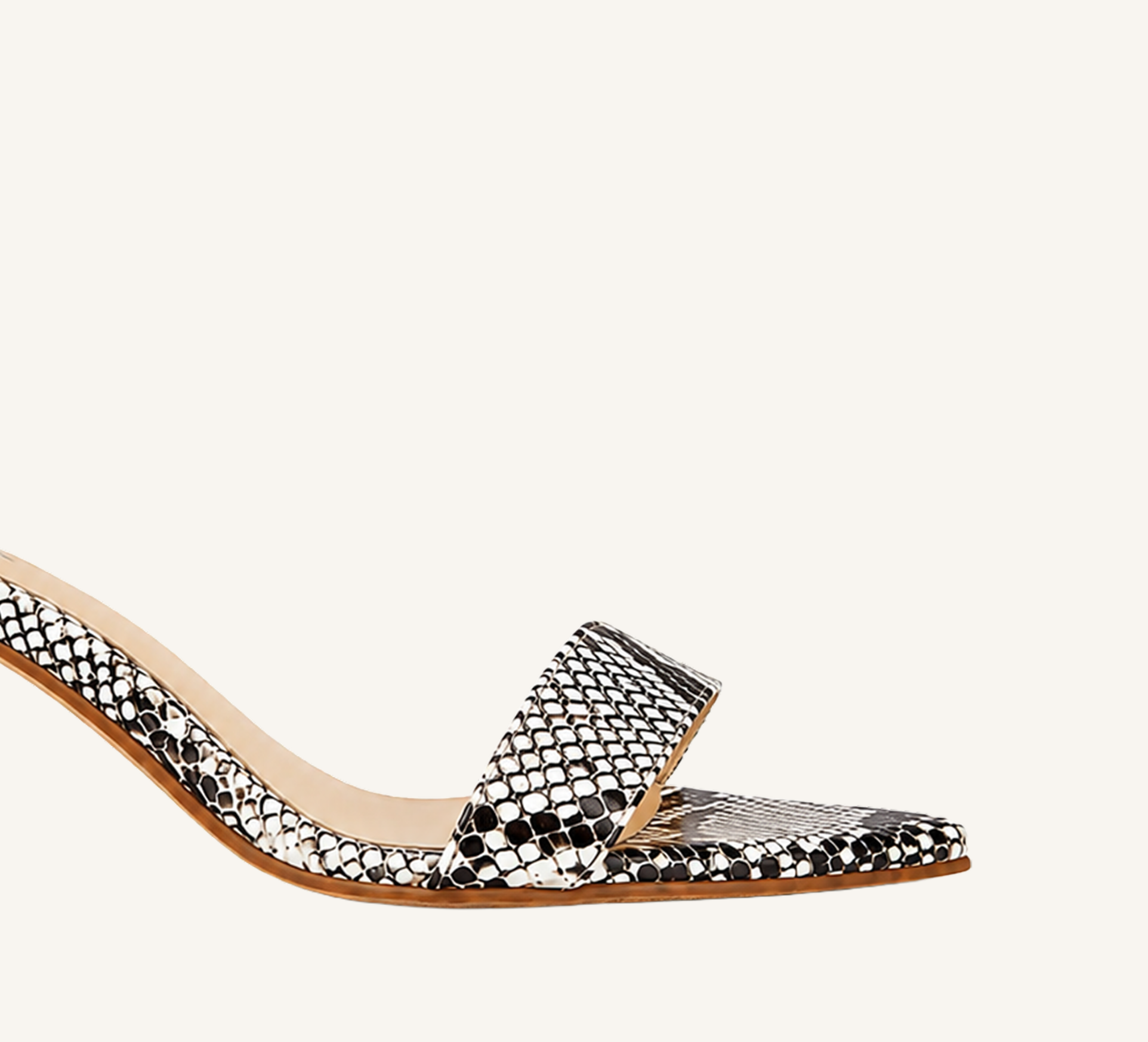 Claudine Sandals  - Pointed Toe - 3" Block Heel - Strappy