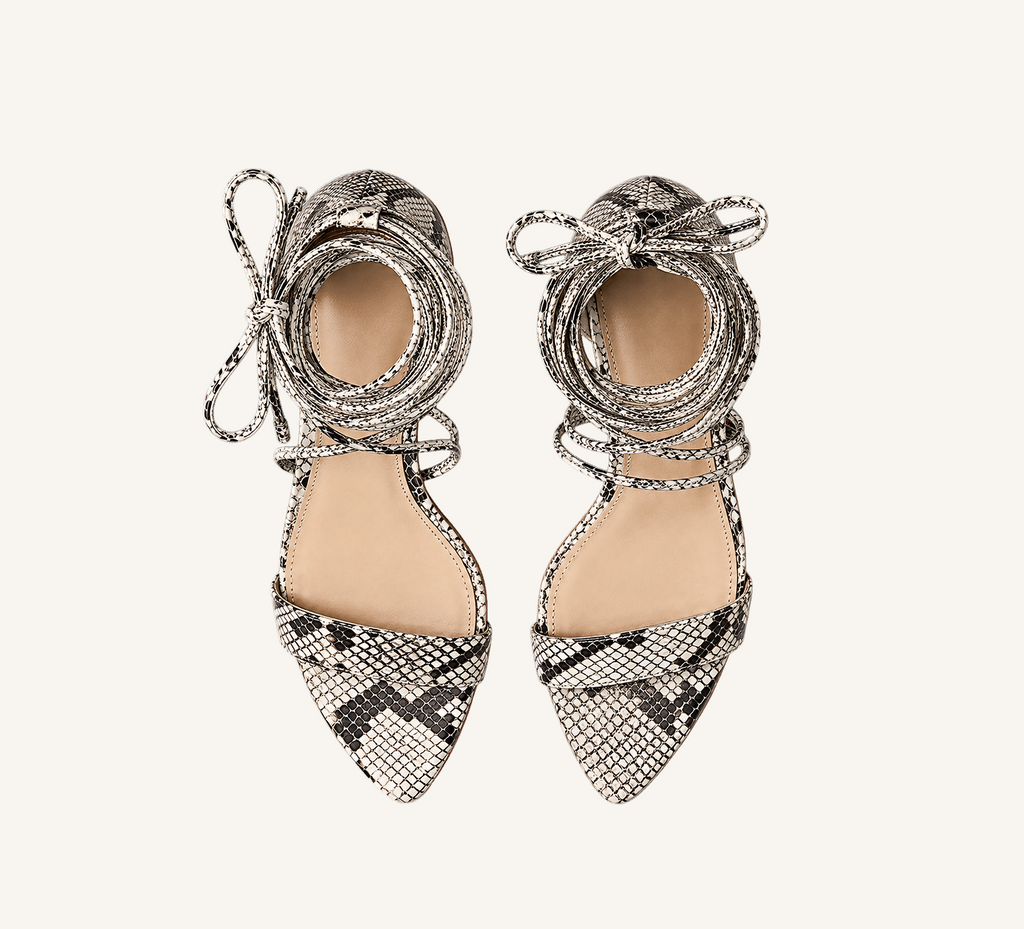 Claudine Sandals  - Pointed Toe - 3" Block Heel - Strappy