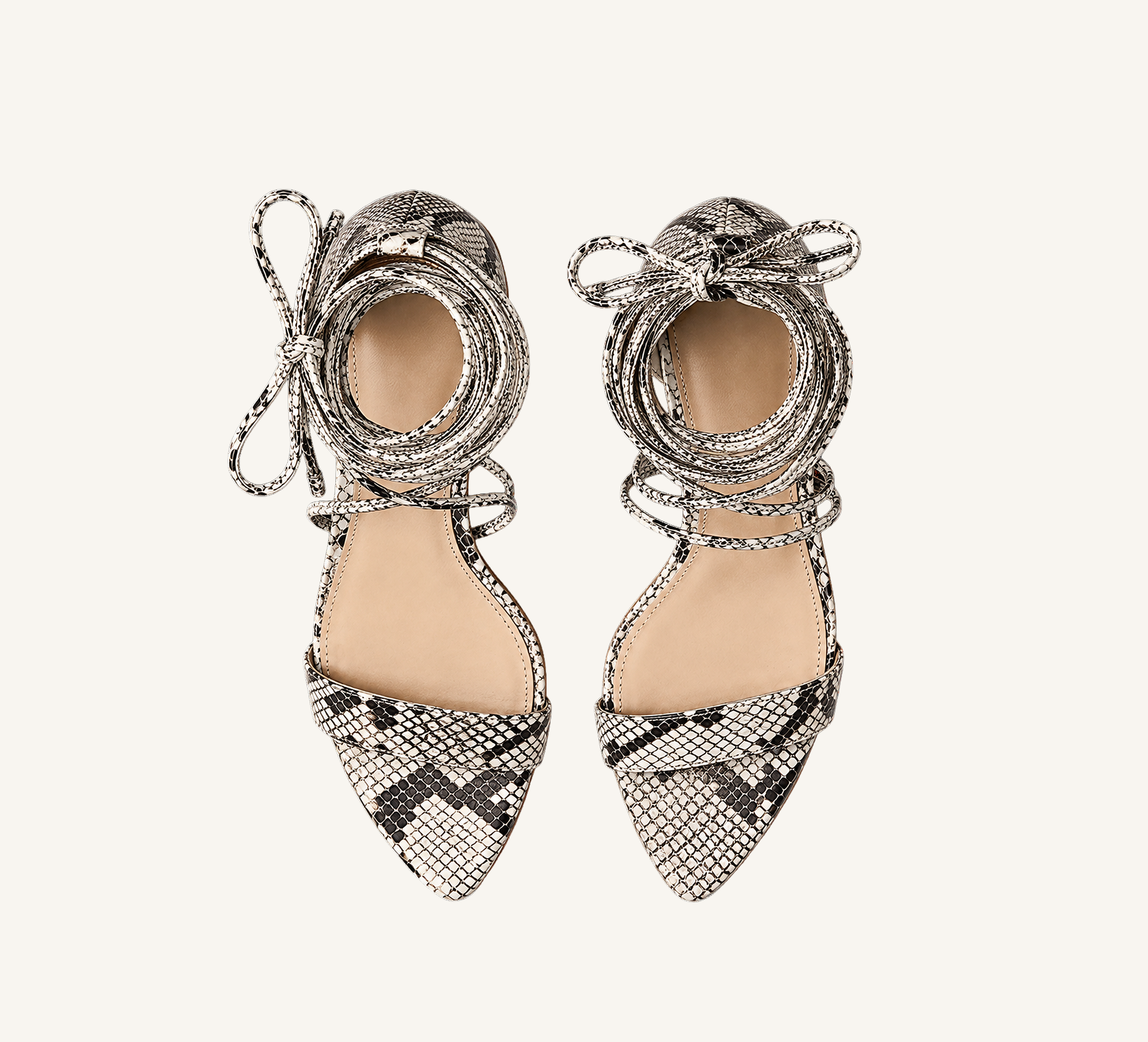 Claudine Sandals  - Pointed Toe - 3" Block Heel - Strappy