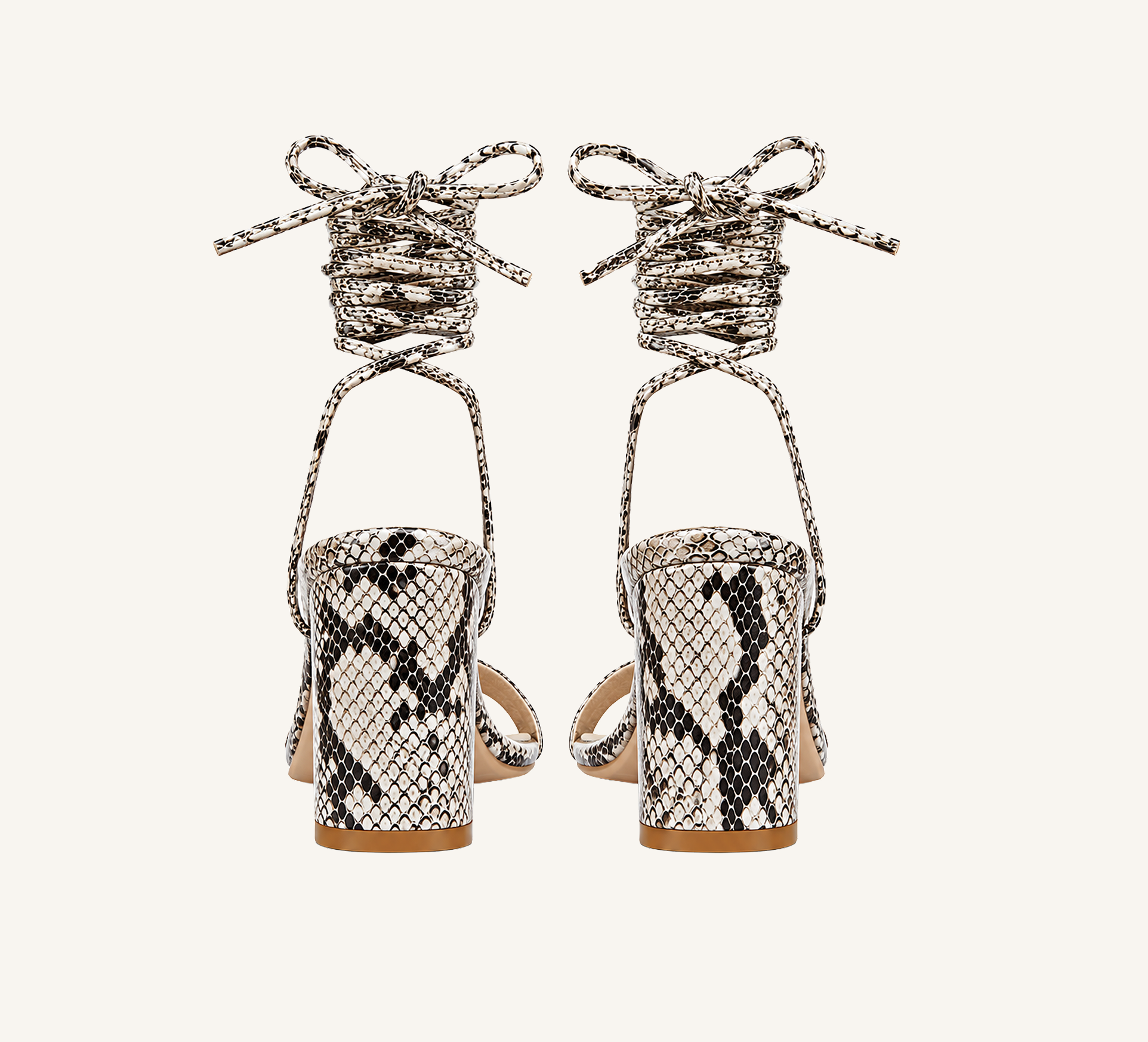 Claudine Sandals  - Pointed Toe - 3" Block Heel - Strappy