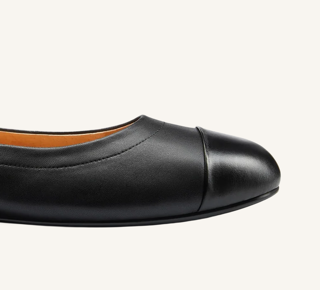 Denise Women’s Ballerina - Ankle Strap - Flats - Leather