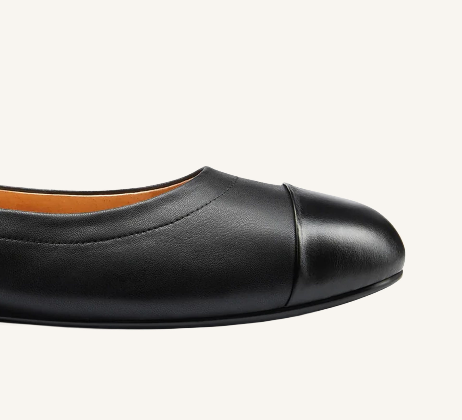 Denise Women’s Ballerina - Ankle Strap - Flats - Leather