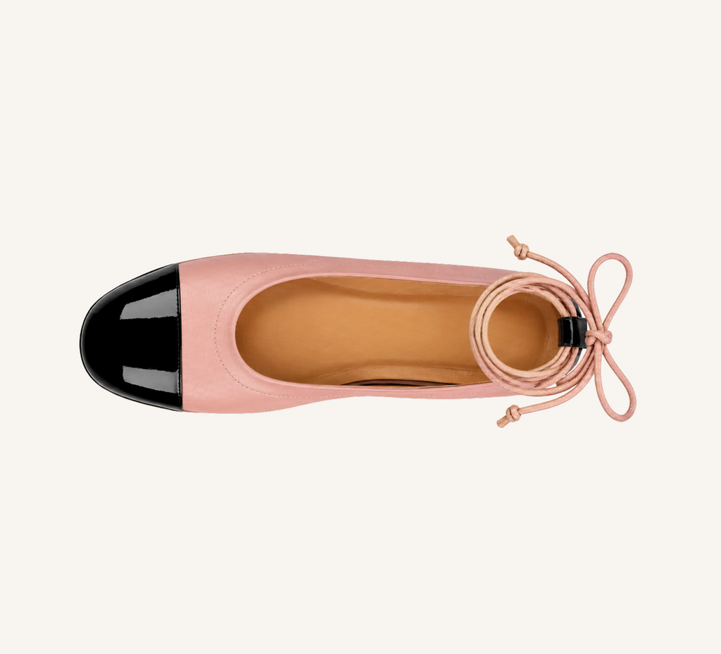 Denise Women’s Ballerina - Ankle Strap - Flats - Leather