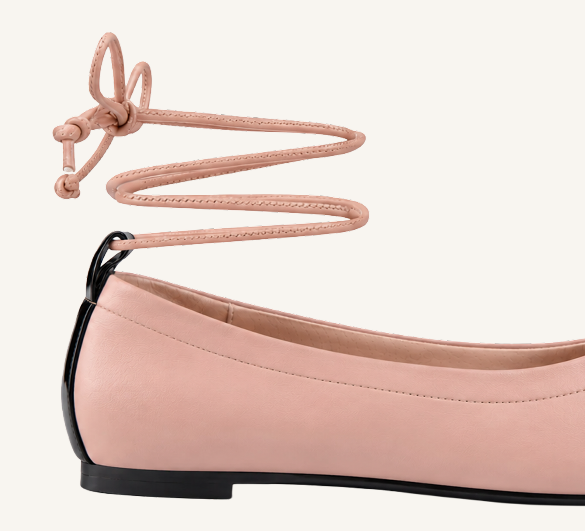 Denise Women’s Ballerina - Ankle Strap - Flats - Leather