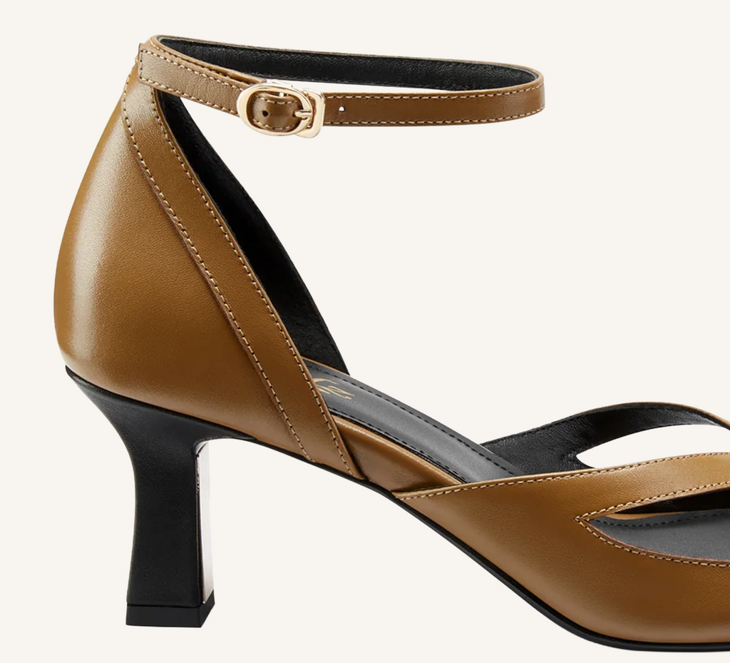 Beverly Women’s Sandal - Gold Accent - 2.5" Heel - Refined Leather