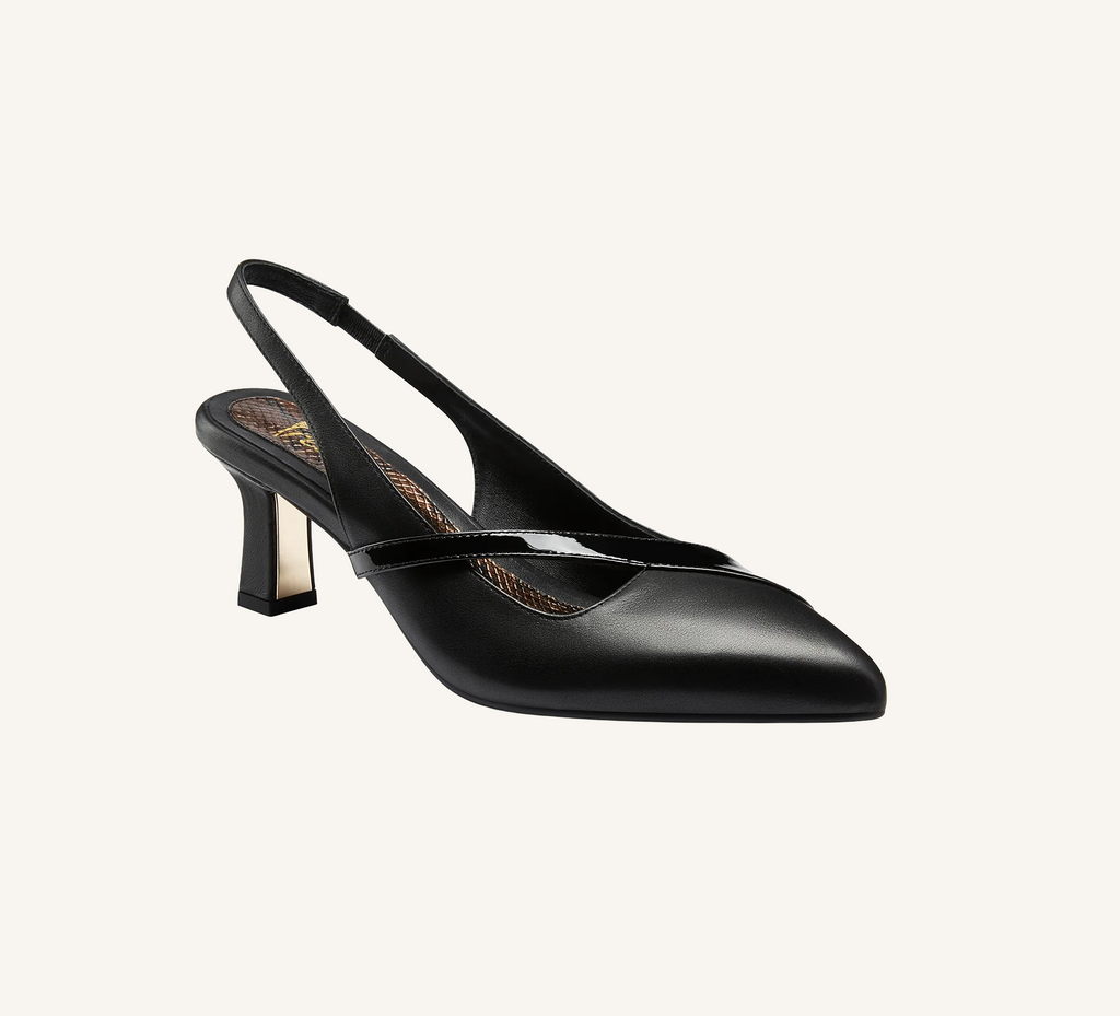 Gladys Women’s Heel - Closed Toe - 2.75" Gold Breast Heel - Slingback