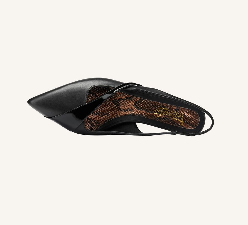 Gladys Women’s Heel - Closed Toe - 2.75" Gold Breast Heel - Slingback