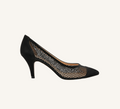 Gwenneth Women's Pumps - Black  - 3" Heel - Closed Toe