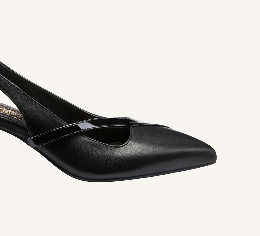 Gladys Women’s Heel - Closed Toe - 2.75" Gold Breast Heel - Slingback