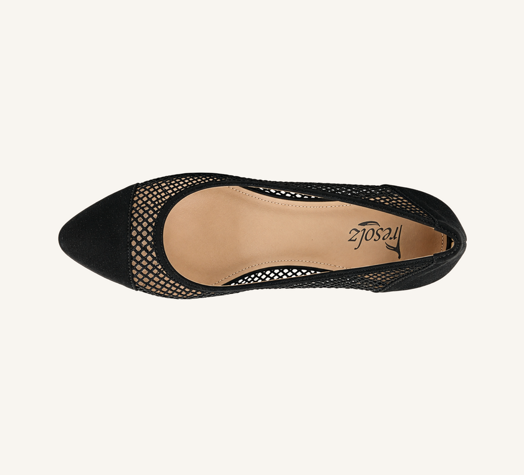 Gwenneth Women's Pumps - Black  - 3" Heel - Closed Toe