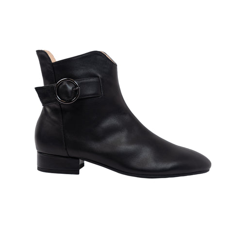 Milly Women’s Booties - Round Toe - 1” Heel - Buckle Detail