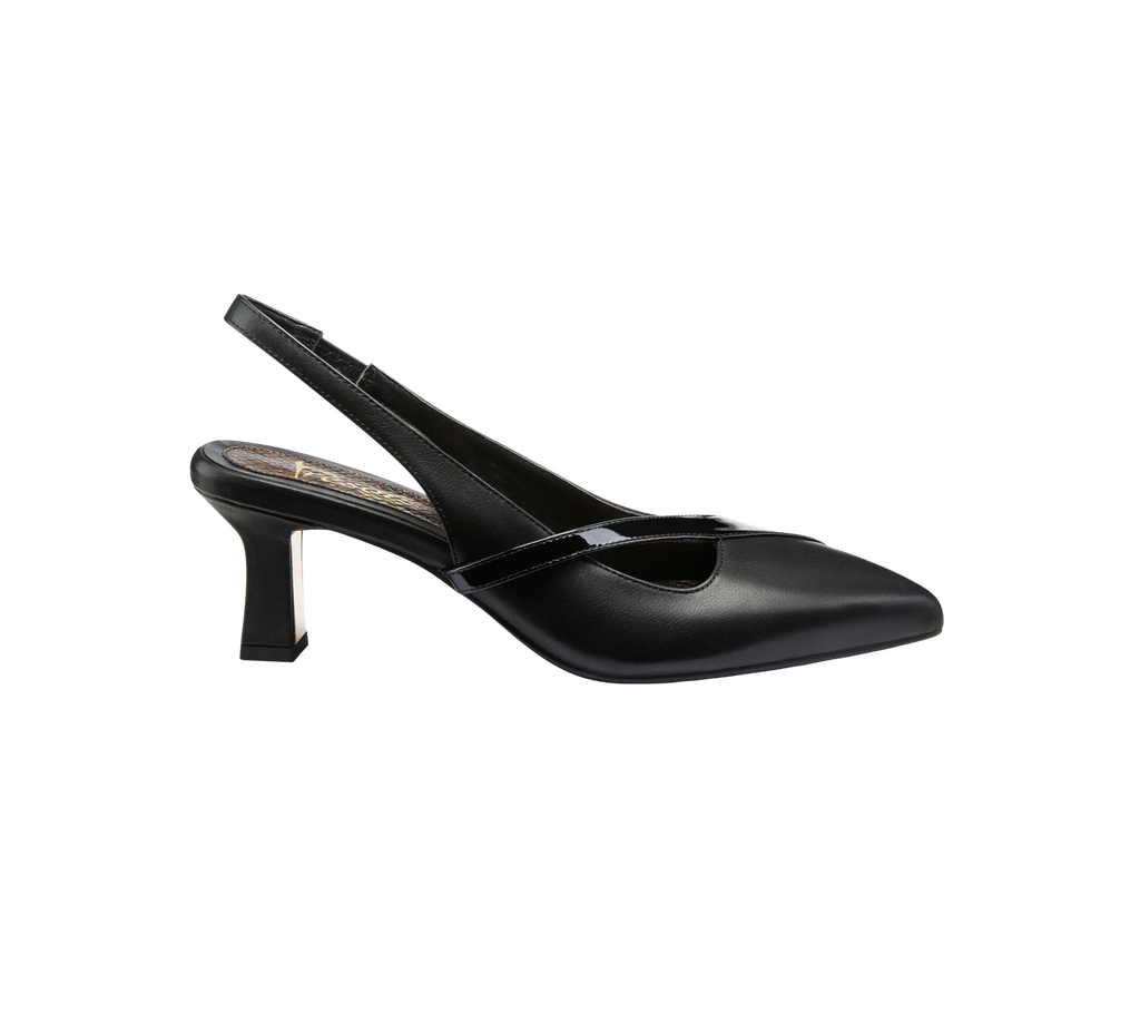 Gladys Women’s Heel - Closed Toe - 2.75" Gold Breast Heel - Slingback