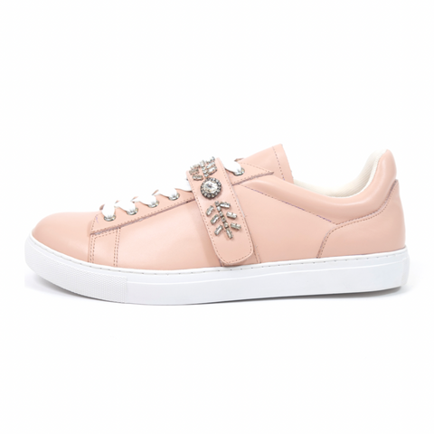 Gabby Dress Sneaker - Crystal Detailing - Cup Sole - Leather