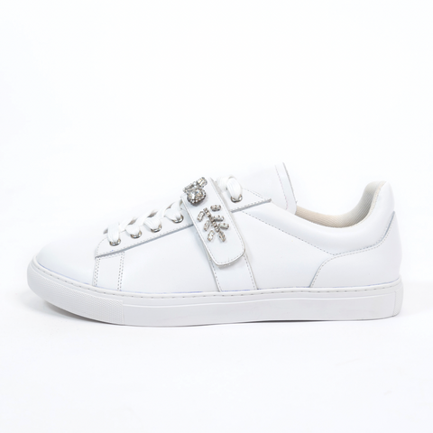 Gabby Dress Sneaker - Crystal Detailing - Cup Sole - Leather