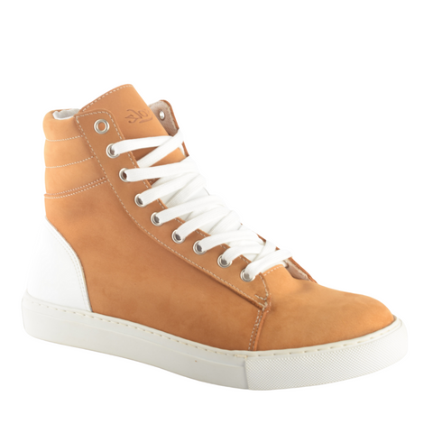 Fraser Women’s  Wheat  High Top Sneaker - Cup Sole - Leather