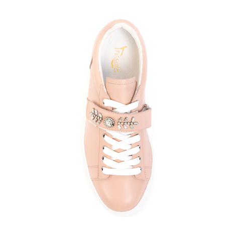 Gabby Dress Sneaker - Crystal Detailing - Cup Sole - Leather