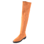 Norma Suede over the knee boots camel colour side view