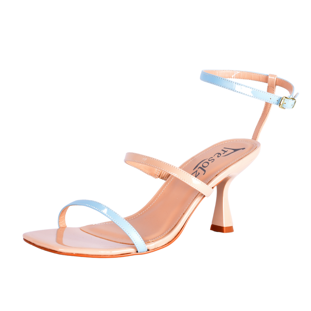 
                  
                    Load image into Gallery viewer, Olivia strappy 3 inch large size sandal side  view
                  
                