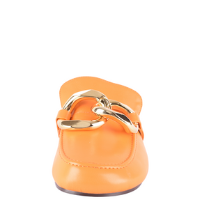 
                  
                    Load image into Gallery viewer, orange  gold chain plus size shoes wide width
                  
                